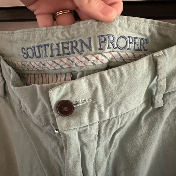 Southern proper Men's Light Green Pants - Picture 3 of 5